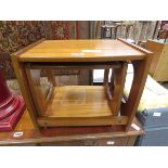 Teak nest of 2 tables