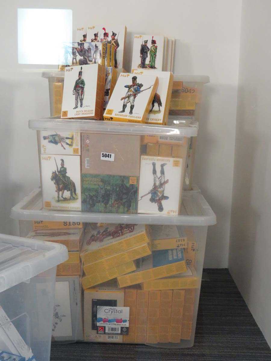 4 boxes containing large quantity of French, Dutch and Bavarian infantry figures