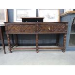 Oak sideboard with moulded panels