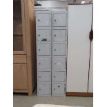 Pair of metal 6 door lockers