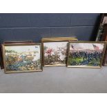 Six American civil war prints of battle scenes