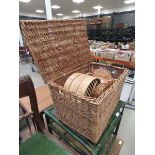 Qty of wicker baskets