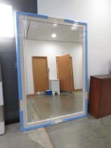 +VAT (3) Large rectangular mirror with cream painted frame