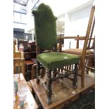 +VAT Upholstered high back oak chair