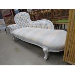 Modern cream painted chaise lounge