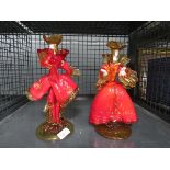 2 Murano glass figures