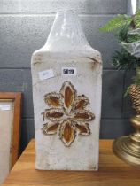 Studio pottery floral patterned lamp base, h. 45 cm, base signed 'Troika St Ives Display Only'