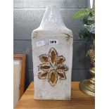 Studio pottery floral patterned lamp base, h. 45 cm, base signed 'Troika St Ives Display Only'