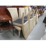 +VAT Eight upholstered dining chairs