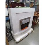 White painted fire surround
