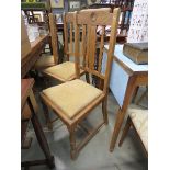 +VAT 6 oak dining chairs with drop in seats