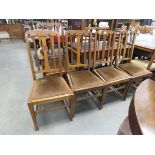 +VAT 6 oak dining chairs to include 2 carvers