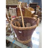 Wicker log basket