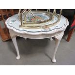 Painted pie crust side table