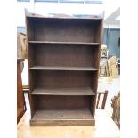 Small oak open book case