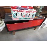 Distressed and red painted contemporary sideboard