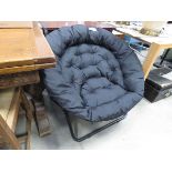 +VAT Folding chair with black fabric cushion