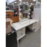 Cream painted dressing table with mirror