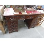 Reproduction twin pedestal desk