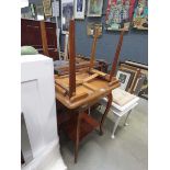 Foldign tray table plus a two tier side table