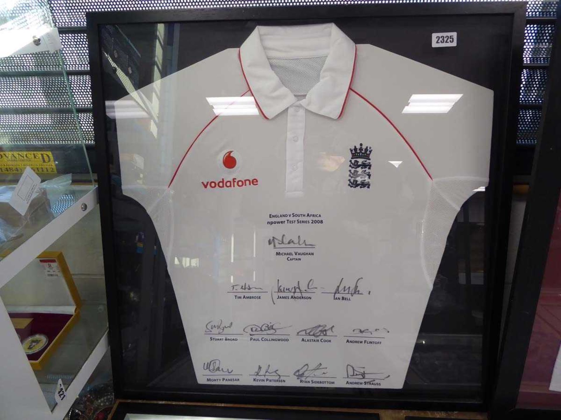 England vs South Africa M Power test series 2008 English cricket club signed shirt to include