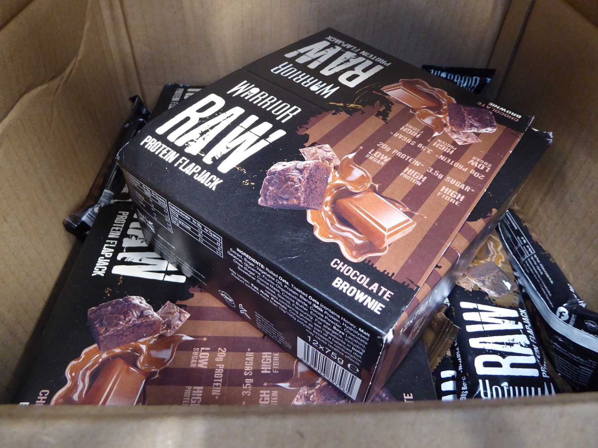 Box of Warrior protein flapjacks