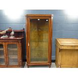 Edwardian mahogany and crossbanded display cabinet