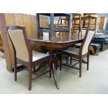 Stag extending dining table plus four chairs