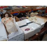 8 boxes containing quantity of porcelain dolls