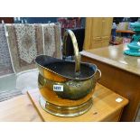 Brass coal scuttle