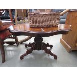 Reproduction walnut occasional table