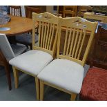 Pair of beech kitchen chairs