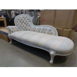 Modern cream painted chaise lounge