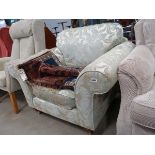 Contemporary floral lounge armchair