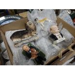 Box containing Coopercraft Manor collectable and other figures