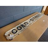 Painted cast iron street sign - Gold Street