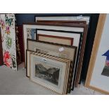 10 prints, embroideries, watercolours and engravings