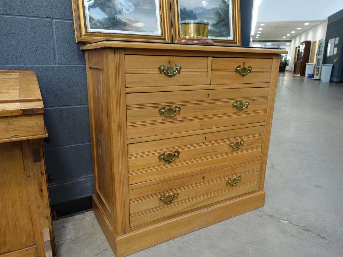 Pine chest of 2 over 3 drawers