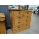 Pine chest of 2 over 3 drawers