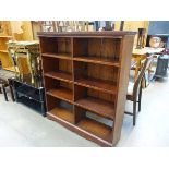 Pitched pine open bookcase