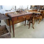 Mahogany single drawer console table