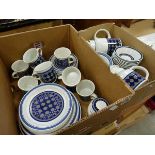 Two boxes containing a quantity of Royal Doulton crockery