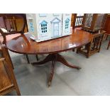 Reproduction mahogany oval coffee table