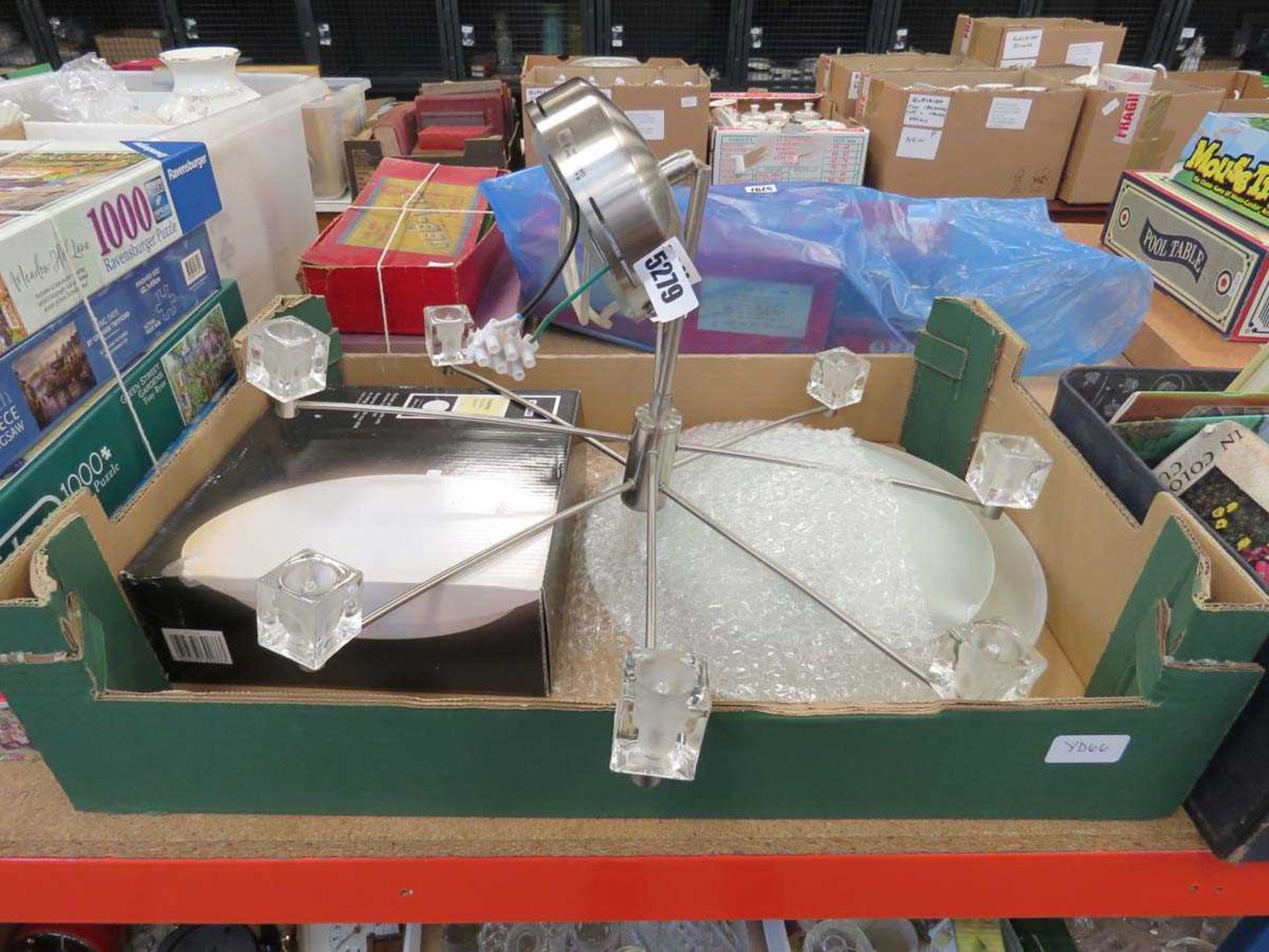 Box containing 3 ceiling light fittings