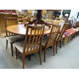 G plan fresco teak dining table and 6 chairs