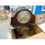 2 dome topped mantle clocks