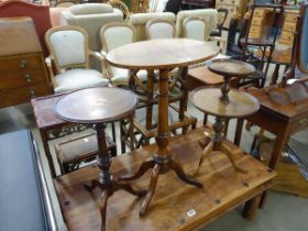 2 Edwardian occasional tables and an Edwardian 2 tier cake stand
