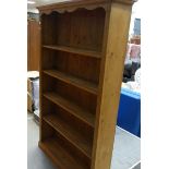 Pine open bookcase