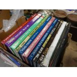 Box containing Haynes manuals