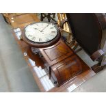Thwaites and Reed (fusee?) wall clock in mahogany case